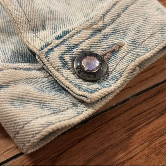 Vintage 1980s Hand Beaded and Embellished Extra Blues Jean Jacket Size M - Picture 8 of 16